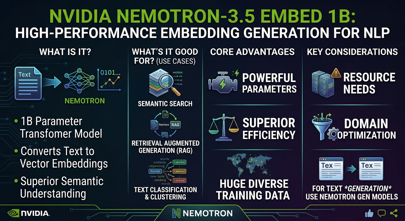 Illustration of NVIDIA's Nemotron 3.5 Embed 1B multimodal retrieval model